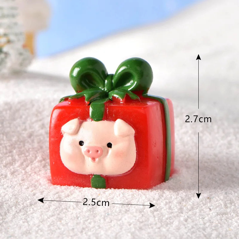 1Pcs Mini Christmas Decoration Santa Claus Snowman Moon Star Miniatures for Terrarium, Fairy Garden Figurines Home Decoration Peaceful Pleasures Health and Wellness 9