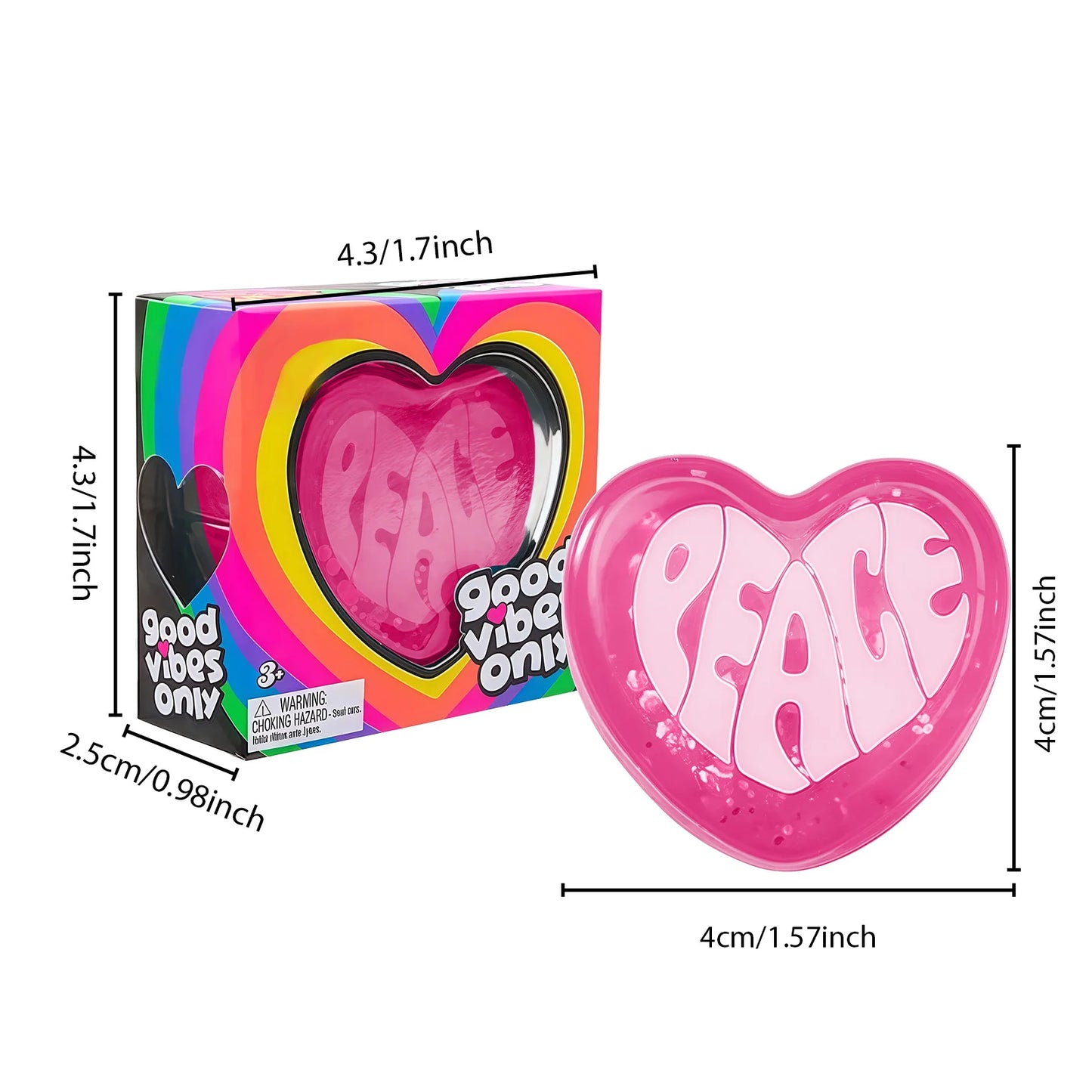 Squishy Heart Fidget Toy | Soft Slow Rising Sensory Squeeze Ball