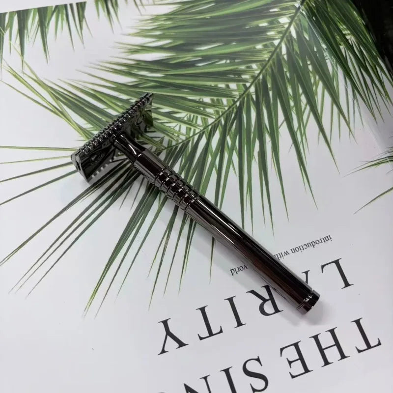 2026 Hot Sale Yaqi Charcoal Color Safety Razor for mens Comfortable Shaving Peaceful Pleasures Health and Wellness