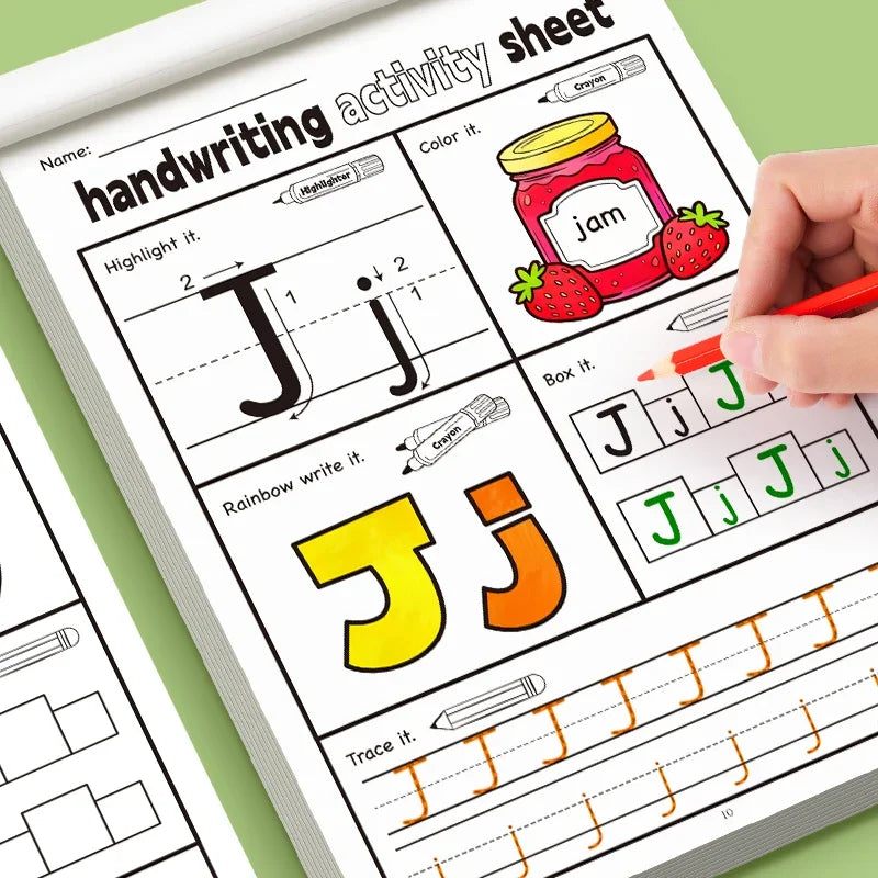 32-Page A-z Alphabet Tracing Book Interactive ABC Writing Workbook
