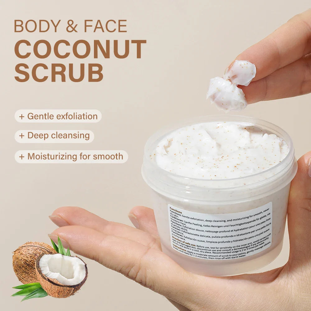 Coconut Exfoliating Body Scrub – Removes Dead Skin & Hydrates