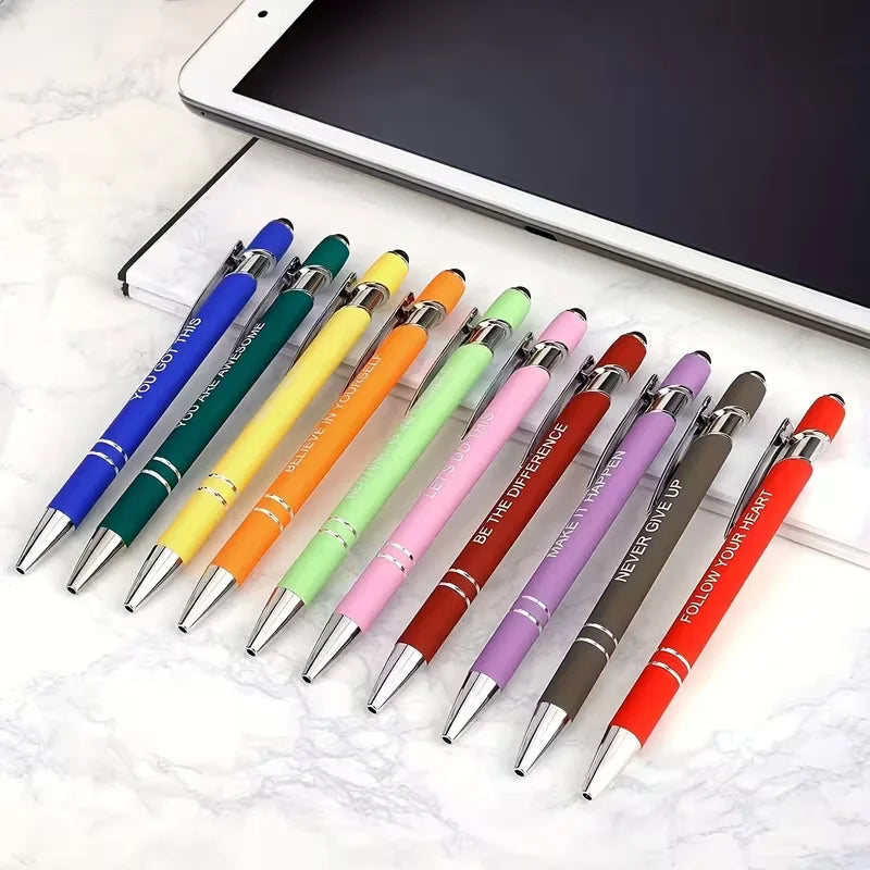 Inspirational Pens with Stylus Tips – 10/20-Piece Motivational Set