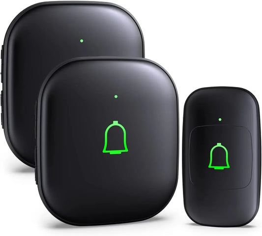 Wireless Doorbell with 2 Receivers, IP66 Waterproof, 1000ft Range, 32 Chimes, 115dB Volume Peaceful Pleasures Health and Wellness United States