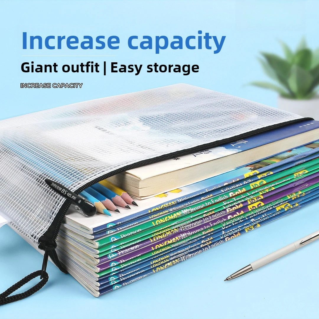 A4 Clear Zipper Pouch – Waterproof Document & Craft Organizer Document Organizer Pouch Peaceful Pleasures Health and Wellness