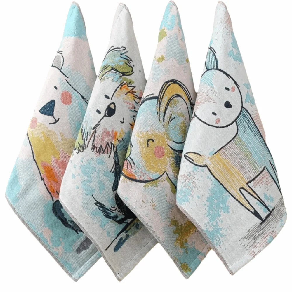 New 34x40cm Large Hand Towel Quick Dry 4 Layer Cotton Gauze Kitchen Towel Decorative Pure Cotton Dish Cloth Home Restaurant Peaceful Pleasures Health and Wellness