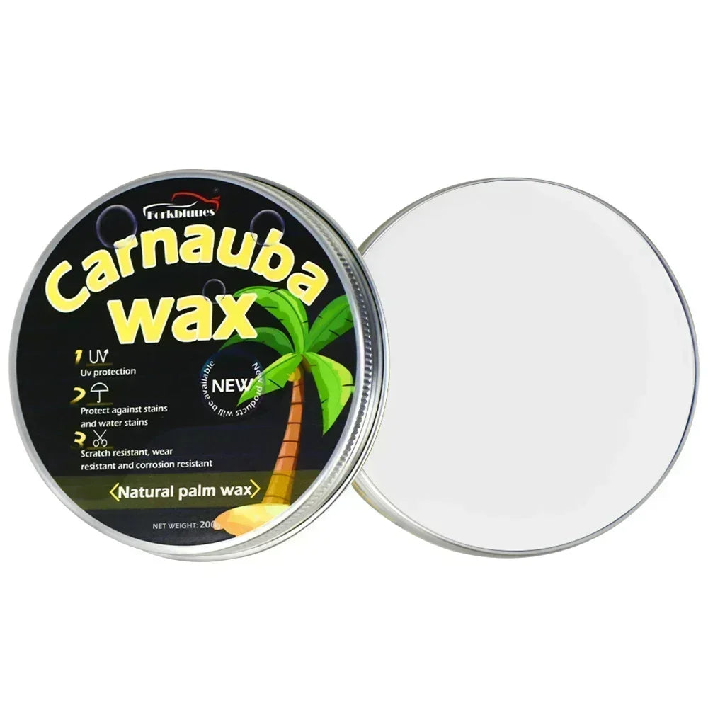 Car Wax Auto Paint Care Carnauba Paste Wax Brazilian Polishing Wax Paste High Gloss Shine Super Hydrophobic Coating Glazing Peaceful Pleasures Health and Wellness For white car