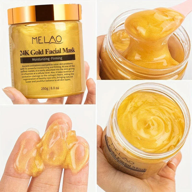 MELAO 24K Gold Collagen Face Mask – Moisturizing & Anti-Aging