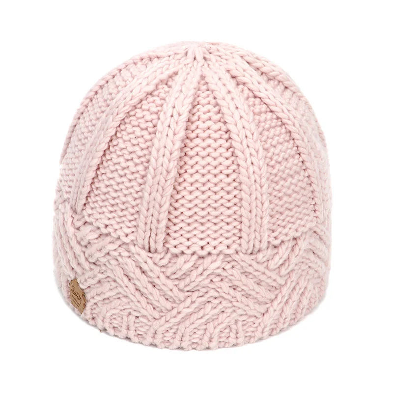 Women's 2026 Autumn Winter Beanie - Fashion Diamond Check Pattern, Soft Knitted Ski Cap, Vintage Warm Beanies Peaceful Pleasures Health and Wellness Pink