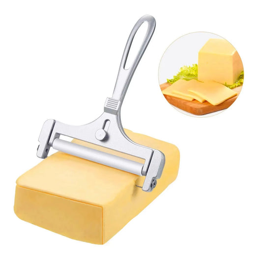 Aluminum Alloy Cheese Slicer with Wire Adjustable Thickness Cheese Butter Cutter for Soft and Semi-Hard Cheeses Kitchen Gadgets Peaceful Pleasures Health and Wellness