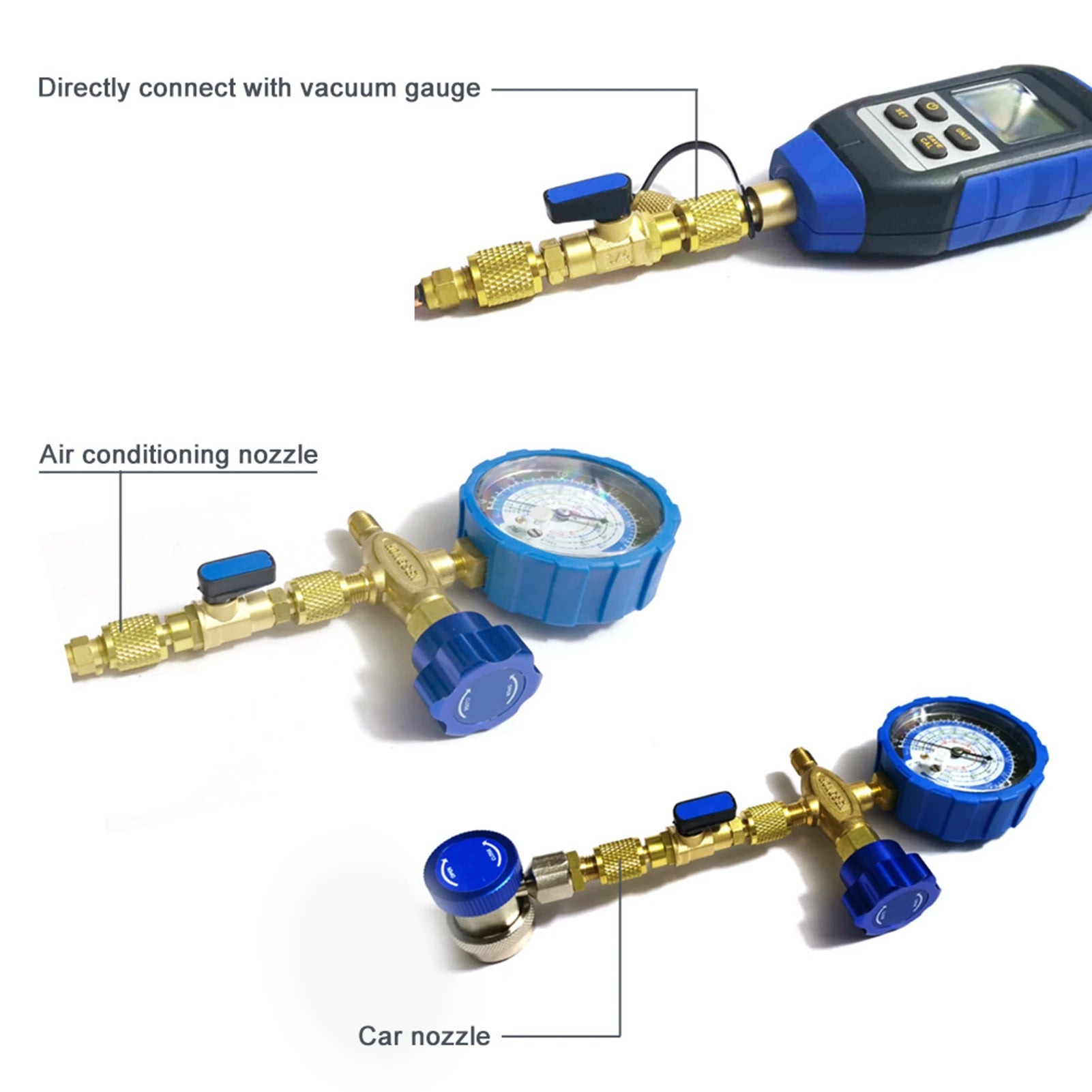Ball Valve Refrigeration Ball Valve Connector Brass Refrigeration Ball Valve Adapter Refrigerant Ball Valve Connector G1/4'' Peaceful Pleasures Health and Wellness