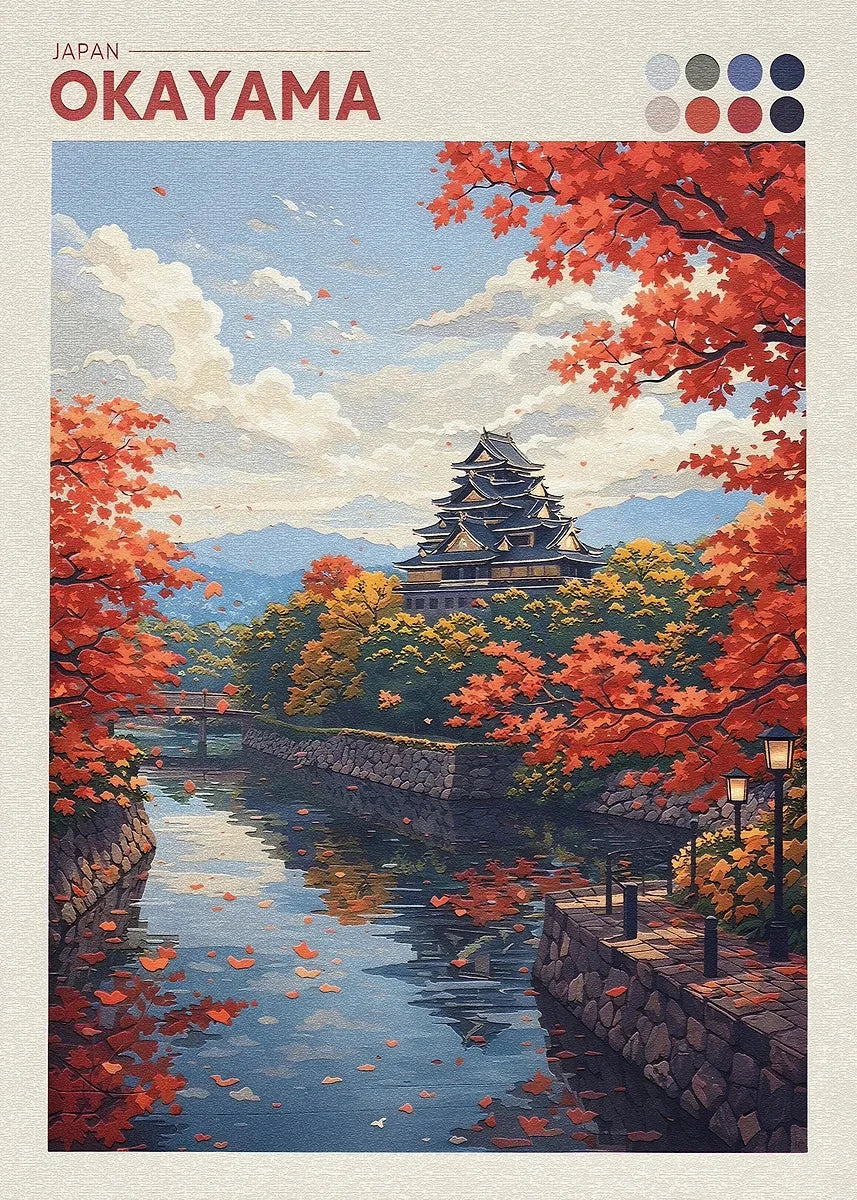 Japan Autumn Cityscape Posters Yokohama Shizuoka Hakodate Modern Prints Canvas Painting Wall Art Picture Home Living Room Decor Peaceful Pleasures Health and Wellness