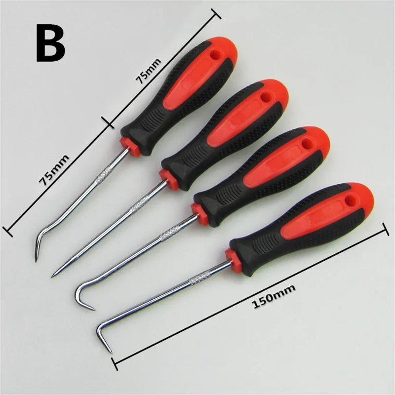 4-Piece Car O-Ring Oil Seal Pick & Hook Removal Tool Set Peaceful Pleasures Health and Wellness B