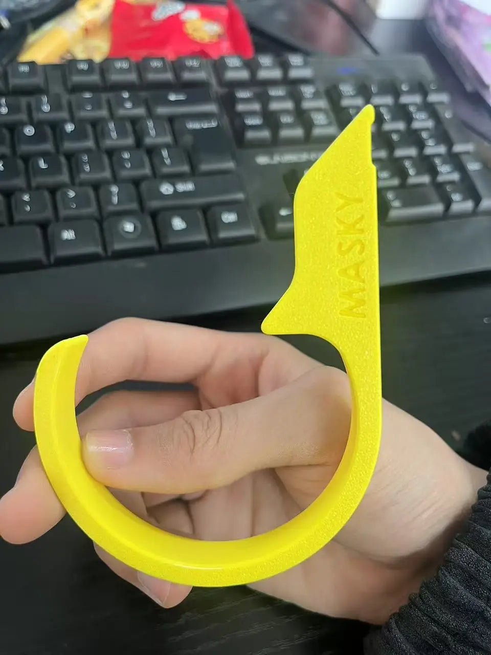 3D Printed Mini Tape Dispenser | Desktop Organizer Decor Desktop Tape Dispenser Peaceful Pleasures Health and Wellness YELLOW