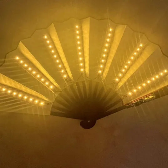 LED Glow Folding Hand Fan – Rave, Festival & Party Accessory