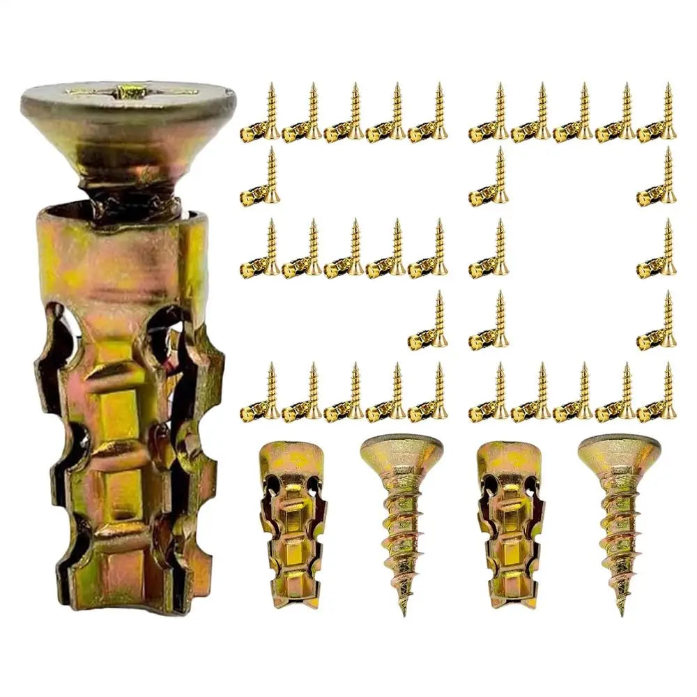 Expansion Thread Repair Inserts – Cabinet Hinge & Drywall Fix 50pc