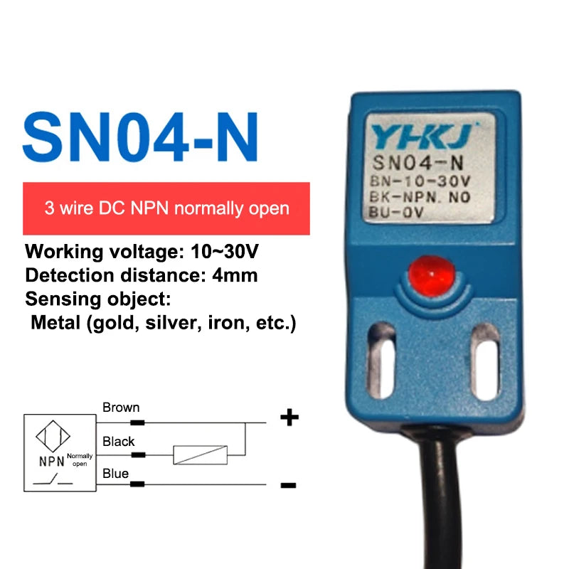 1pc NPN PNP SN04-N SN04-P SN04-N2 SN04-P2 Metal Detection Sensor Proximity Switch For Metal Detection Square Induction Switch Peaceful Pleasures Health and Wellness 0 Blue-1