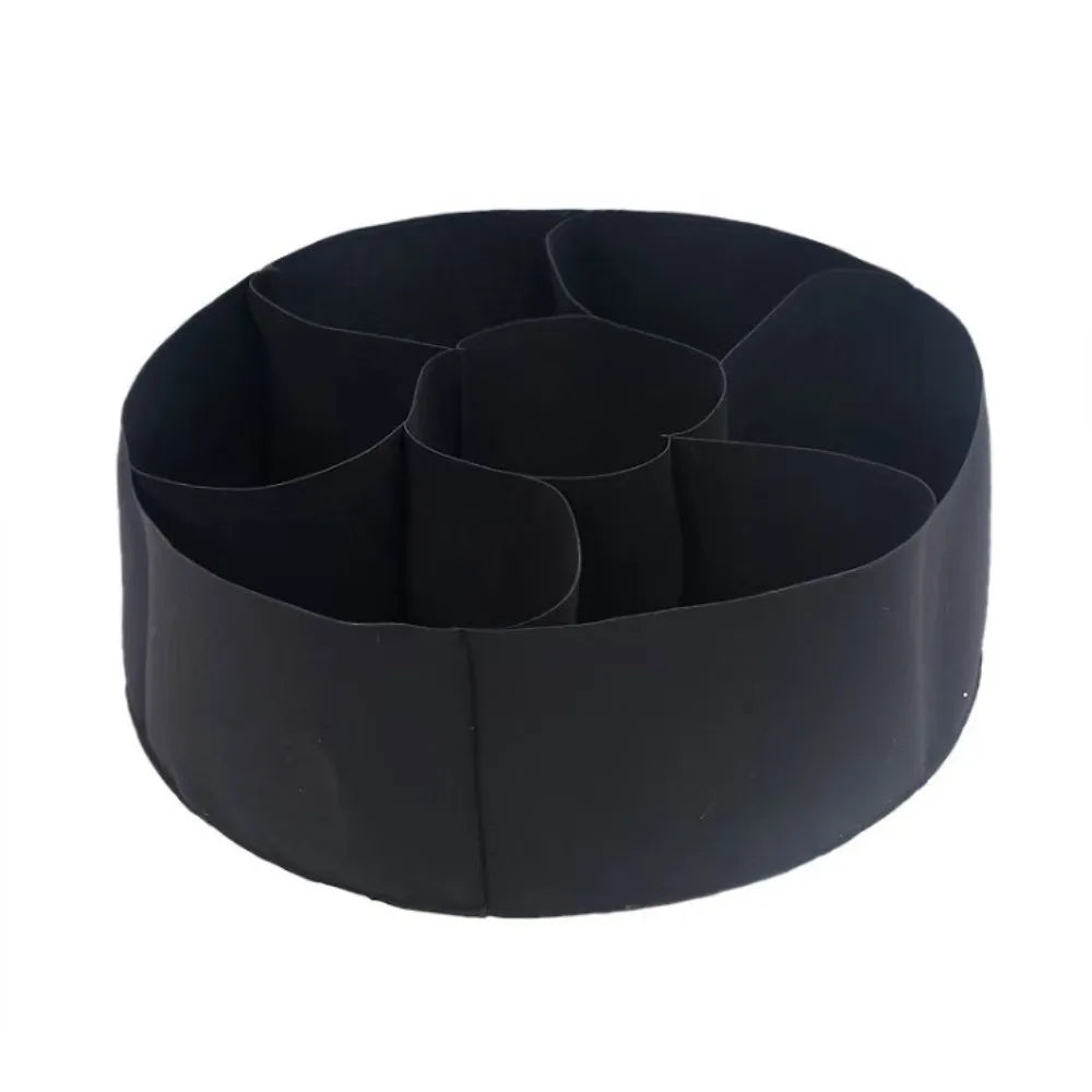 7-Grid Circular Felt Raised Garden Bed | Divided Grow Bag