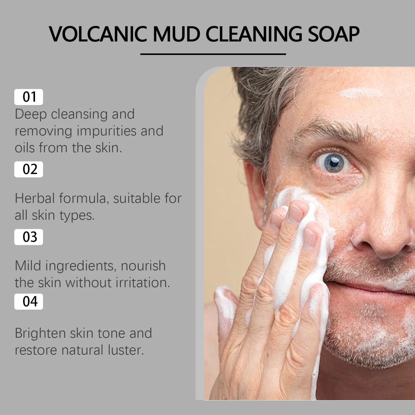 Volcanic Mud Soap – Oil Control, Deep Cleanse & Brightening