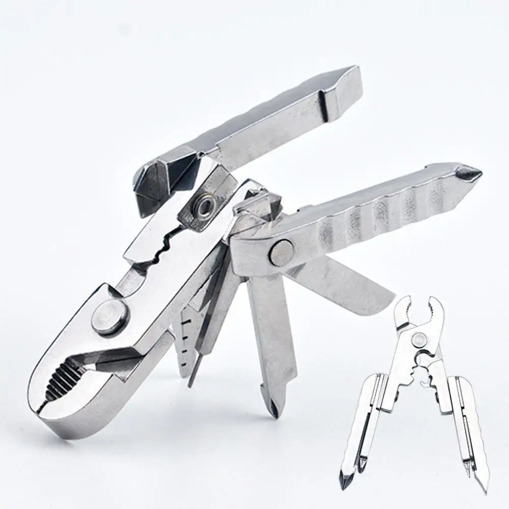 Mini Folding Pliers Screwdriver Combination Kit Outdoor Multifunction Tool Screwdriver Wire Cutter For Outdoor Camping Fishing Peaceful Pleasures Health and Wellness