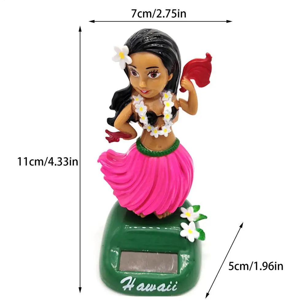 Hawaiian Girl Solar Dancing Figure Cute Bobblehead Car Dashboard Decor Shaking Head Doll for Car Interior Accessories & Gift Peaceful Pleasures Health and Wellness D