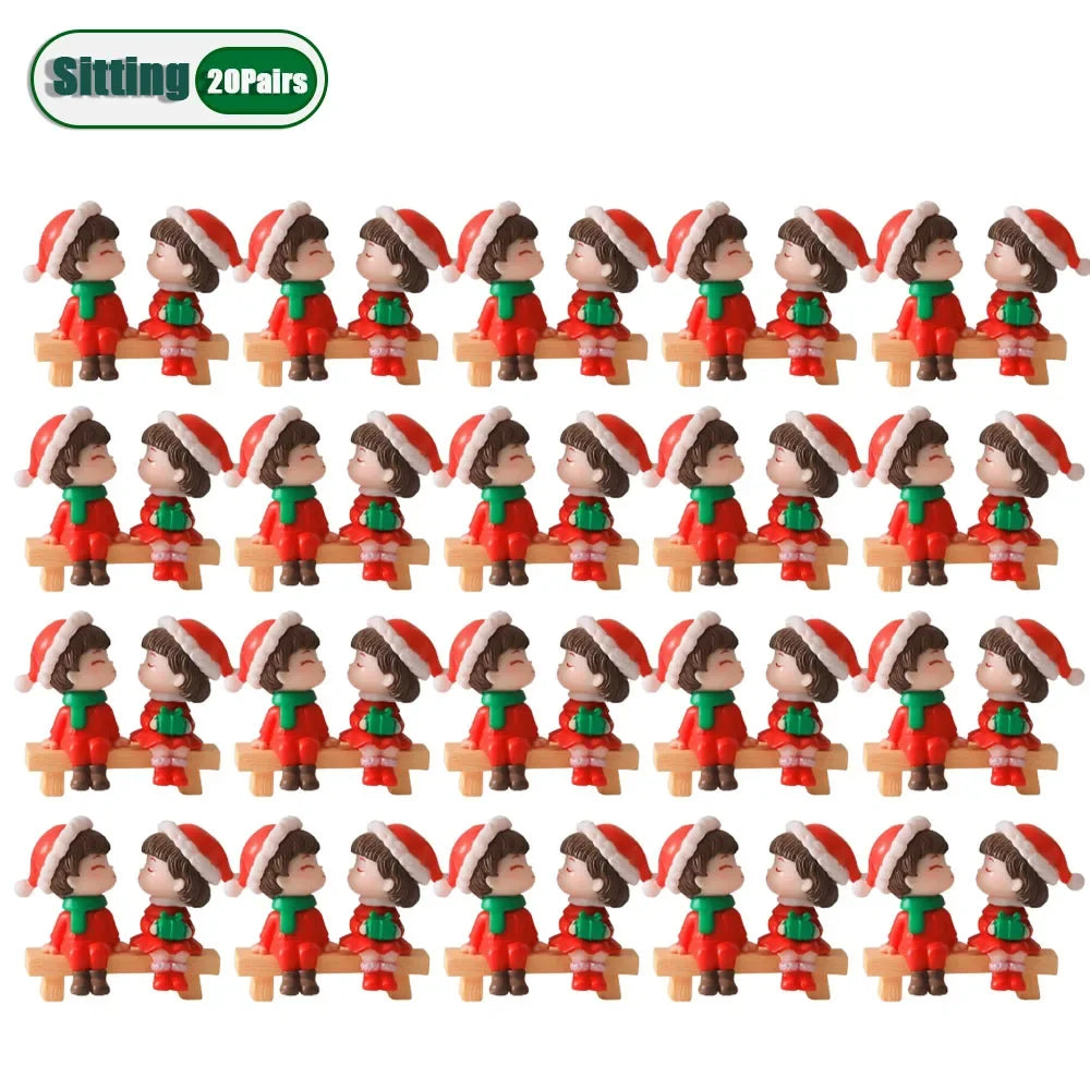 Mini Christmas Couple Dolls | Desktop Ornaments 1–20 Pairs