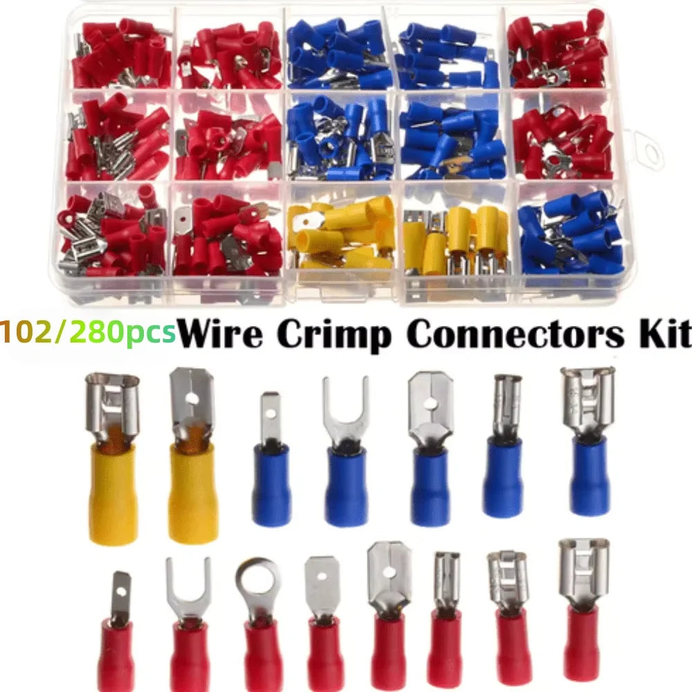 Assorted Crimp Terminal Wire Connector Kit – Spade & Butt Peaceful Pleasures Health and Wellness