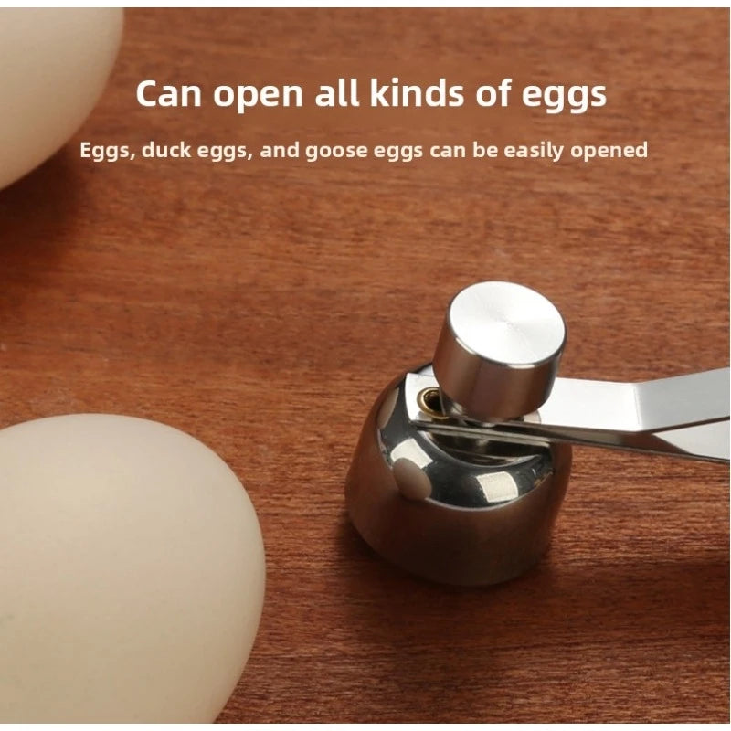 Stainless Steel Egg Cutter Opener, Kitchen Eggshell Cracker Topper Utensil for Boiled Eggs, Essential Kitchen Gadgets Peaceful Pleasures Health and Wellness