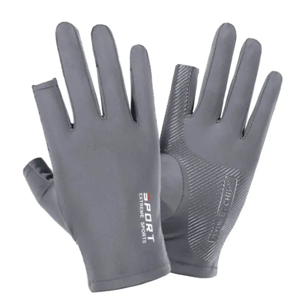 Ice Silk Halffinger Cycling Gloves for Men and Women Outdoor Sports Fitness Driving Fishing Highelastic Comfortable Peaceful Pleasures Health and Wellness
