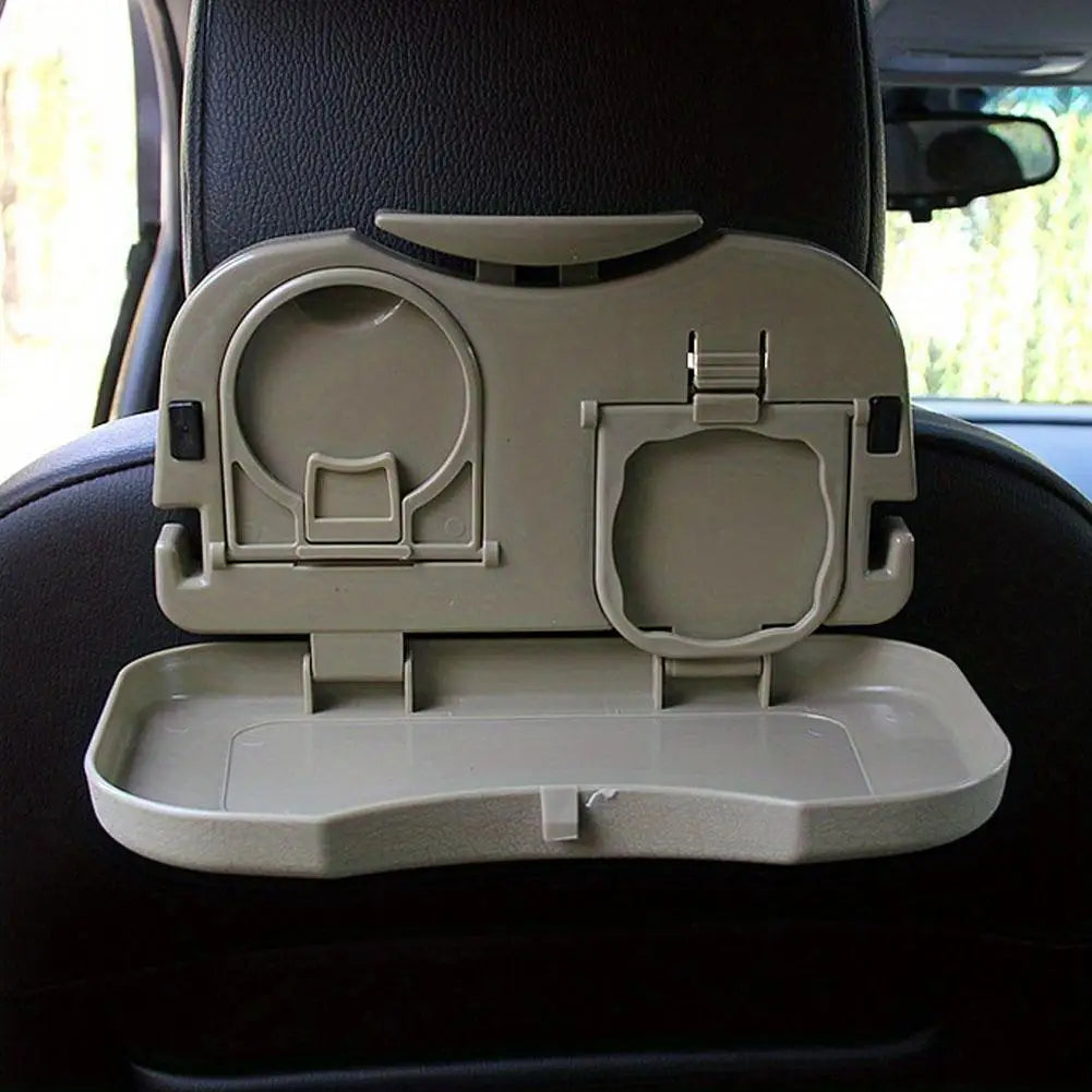 Foldable Car Backseat Tray Table with Cup Holder & Storage