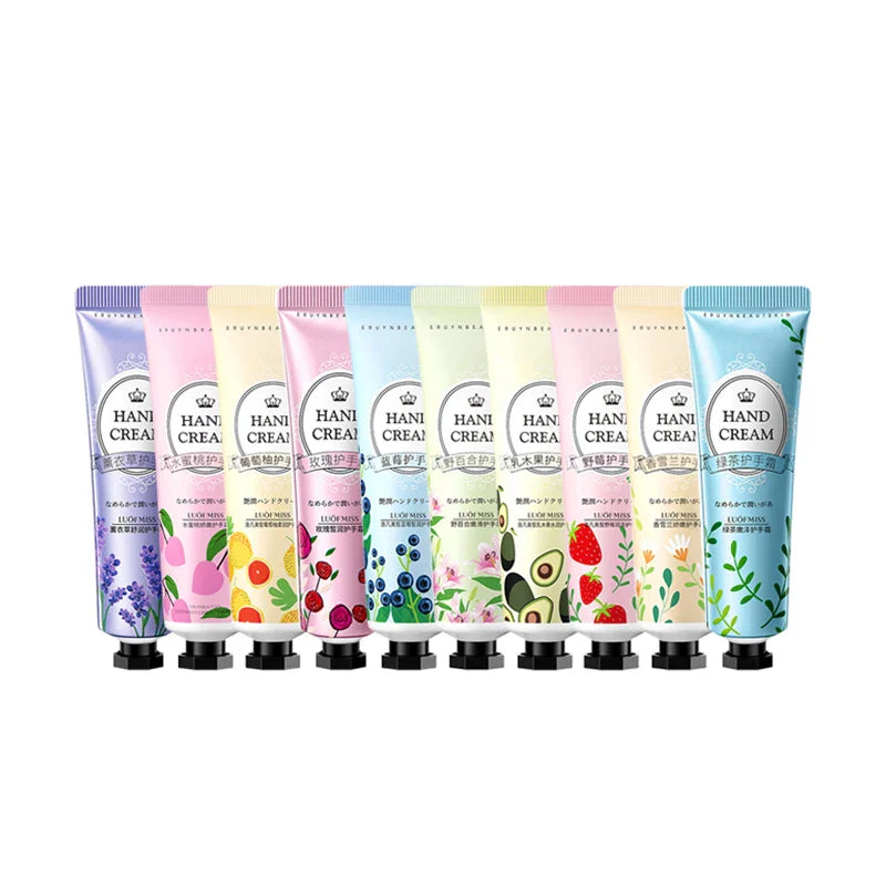 10-Piece Fruit & Floral Hand Cream Set | 10 Scents, Moisturizing