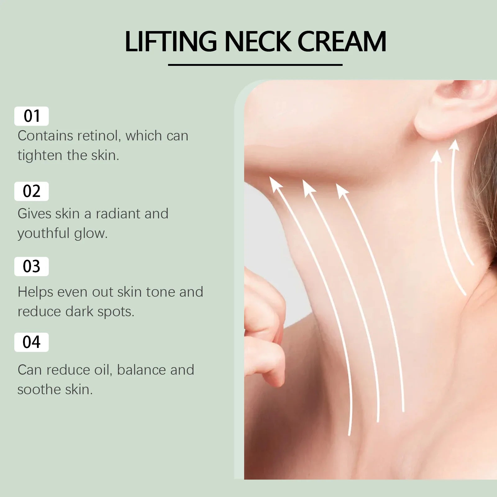Collagen Neck Cream Anti Aging Reduces Wrinkles Lines Improve Double Chin Sagging Lifts Tightens Brighten Skin Beauty Neck Cream Peaceful Pleasures Health and Wellness