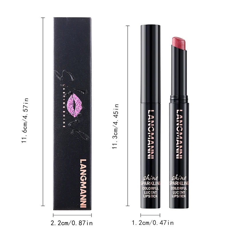 1 Glitter Lipstick - Glossy pearl effect, easy-to-apply moisturizing stick provides moisture and a subtle pearlescent effect to Peaceful Pleasures Health and Wellness