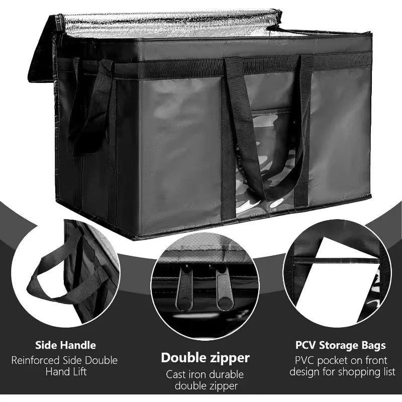 Insulated Cooler Bag – Aluminum Foil Thermal Lunch Bag S–XL