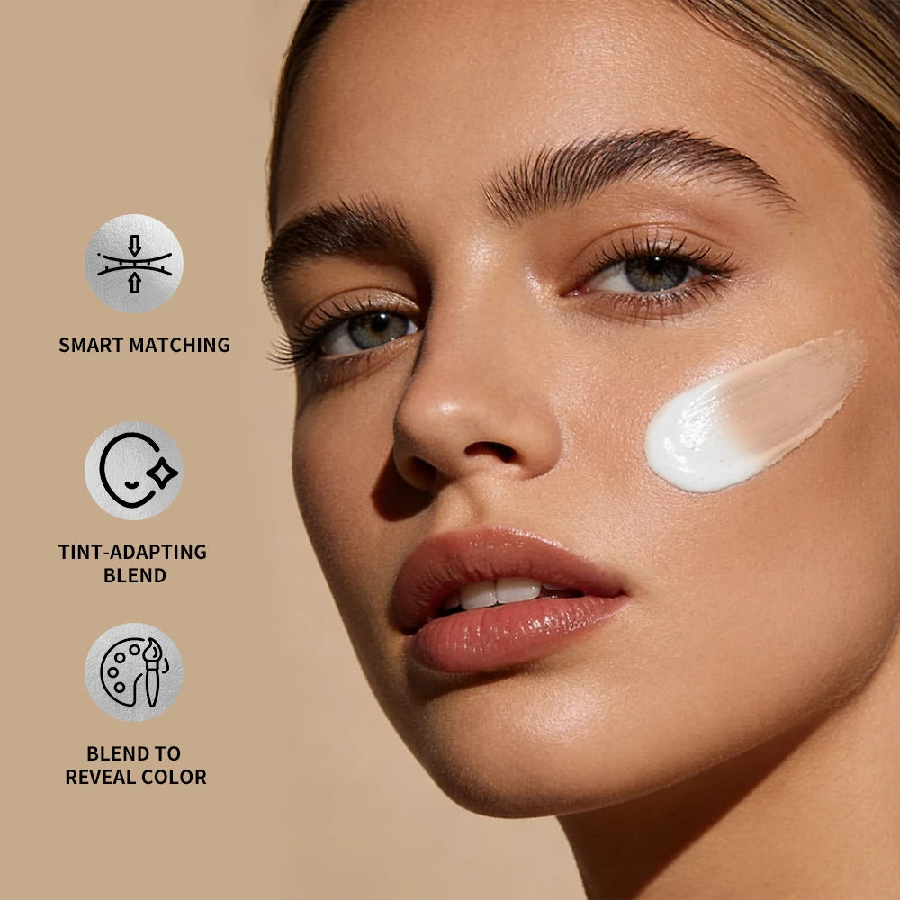 Lakerain Color Changing Liquid Foundation Coverage Skin Shade Matching Makeup SPF15 Moisturizing Even Toning Natural Makeup Peaceful Pleasures Health and Wellness