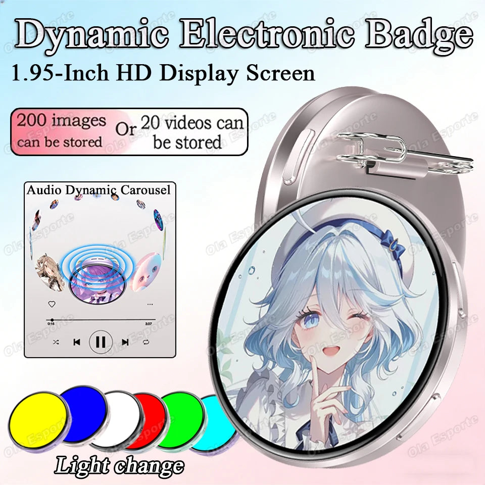 M3 Bluetooth Smart Badge – 1.95" HD Touch Screen Wearable Display