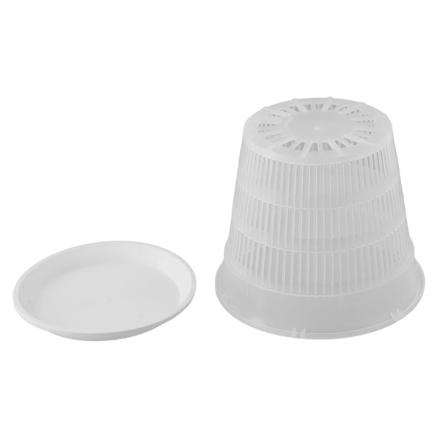 5-Pack Clear Orchid Pots with Saucers & Drainage Holes