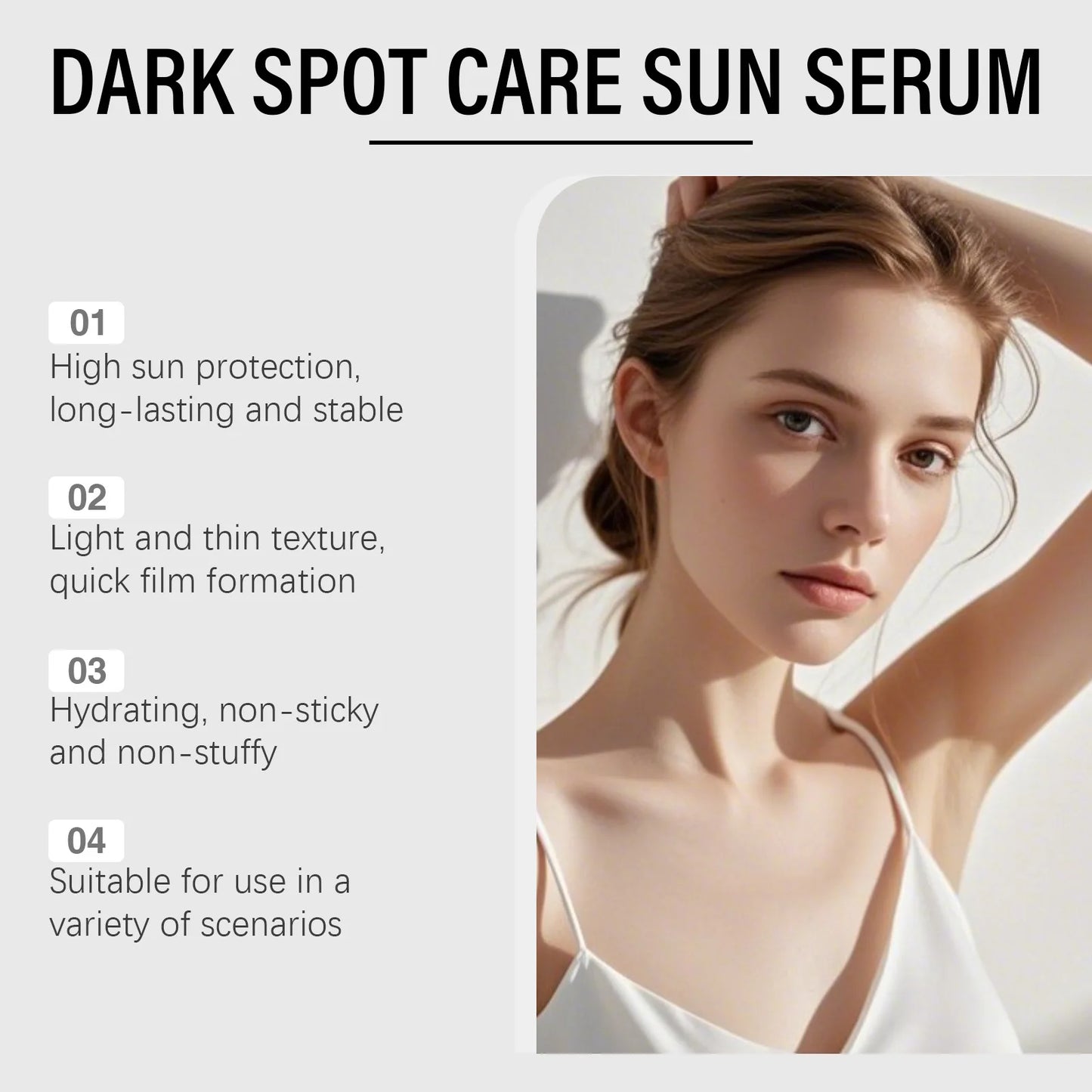 Vitamin C Sunscreen Essence Anti Sunburn Protection Brighten Skin Tone Fade Spots Improve Dullness Nourish Skin Brighten Serum Peaceful Pleasures Health and Wellness