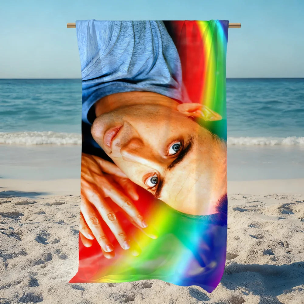 Nicolas Cage Quick-Dry Beach Towel | Soft Pool & Travel Gift Novelty Beach Towel Peaceful Pleasures Health and Wellness