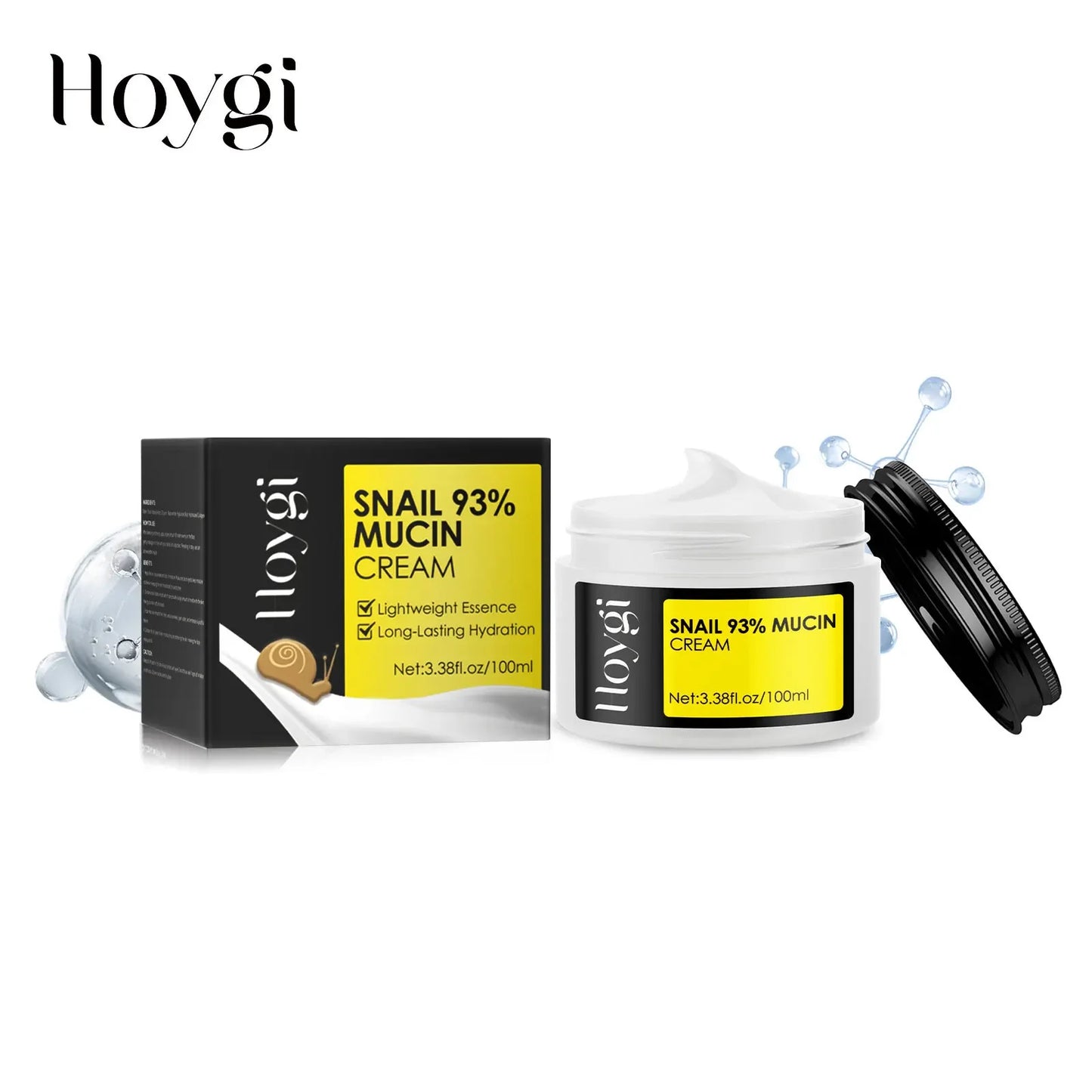 Snail Mucin Cream Anti Aging Lifting Fade Fine Line Repair Smoothing Pores Hydrating Moisturizing Skin Care Collagen Face Cream Peaceful Pleasures Health and Wellness 100ml Boxed
