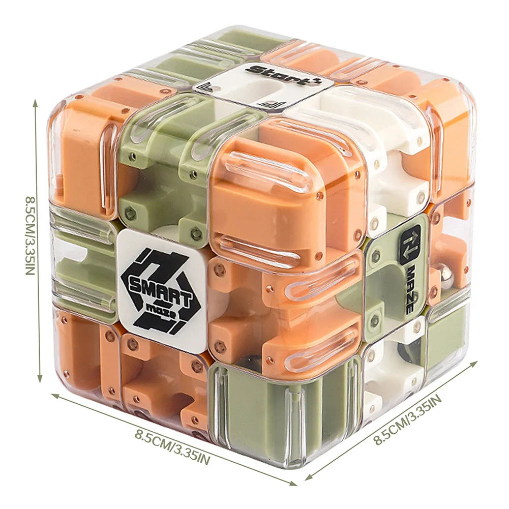 3D Maze Cube Puzzle with Rolling Ball – Brain Teaser for Kids