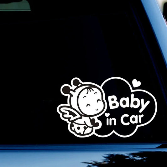 13cm*22cm Baby In Car Baby On Board Decal Motorcycle Funny Truck Hollow Sticker Window Peaceful Pleasures Health and Wellness Red