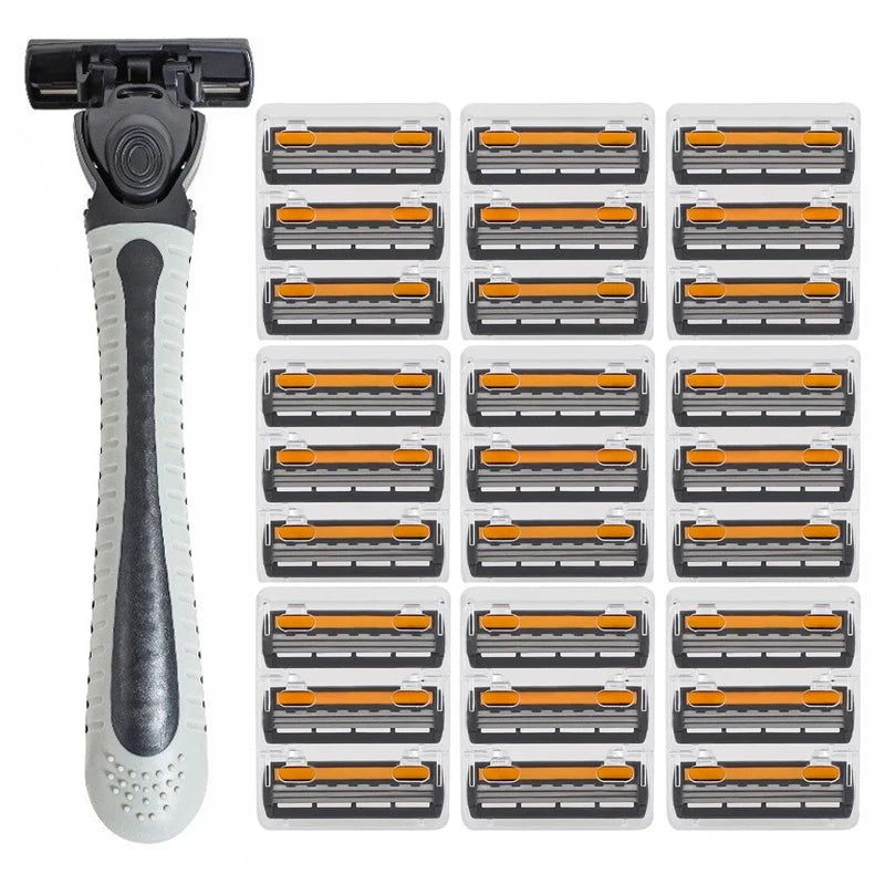 Men's 3-Blade Reusable Safety Razor | Barber-Style Shaver