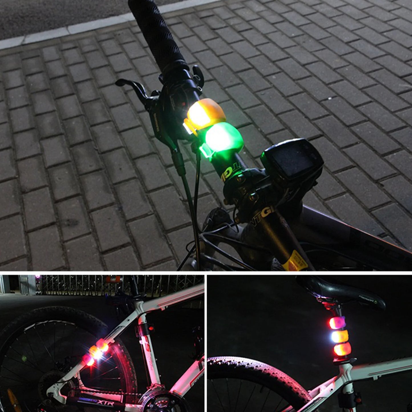 LED Bike Lights Waterproof Bicycle Head Front Light Cycling Wheel Flash Rear Lamp Night Warning Taillight Bicycle Accessories Peaceful Pleasures Health and Wellness