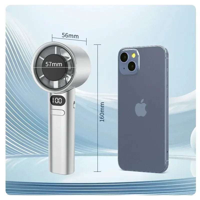 USB Rechargeable Handheld Mini Fan Portable Adjustable Desktop Cooling Fan with 12H Long Battery Life for Office Home Travel Peaceful Pleasures Health and Wellness