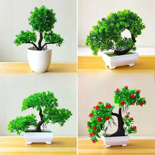Artificial Potted Mini Tree | Fake Plant for Home & Desk Decor Artificial Potted Plant Peaceful Pleasures Health and Wellness