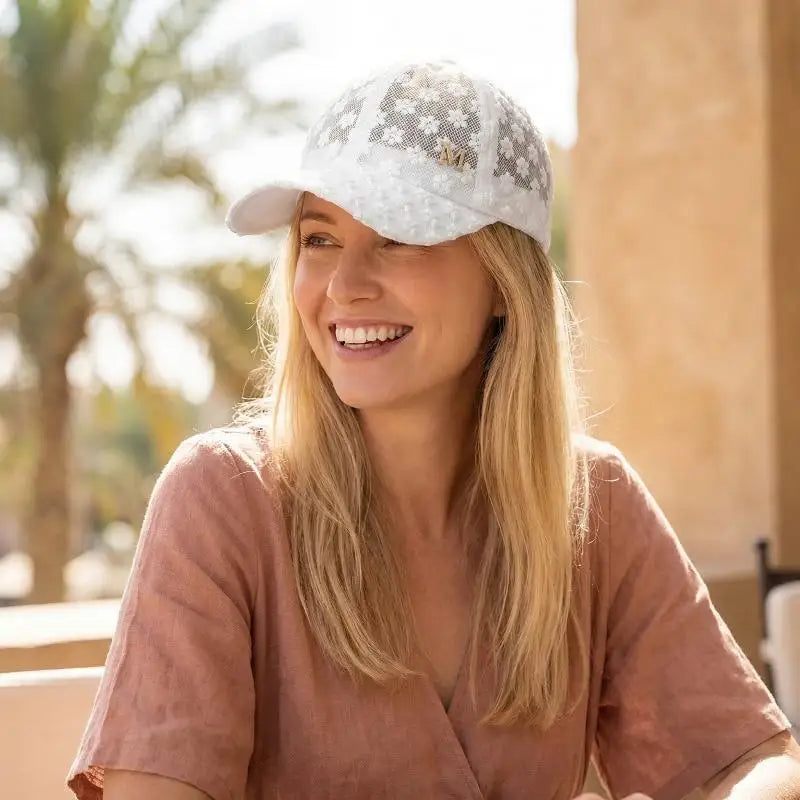 Women's Lace Floral Baseball Cap – Breathable Adjustable Sun Hat