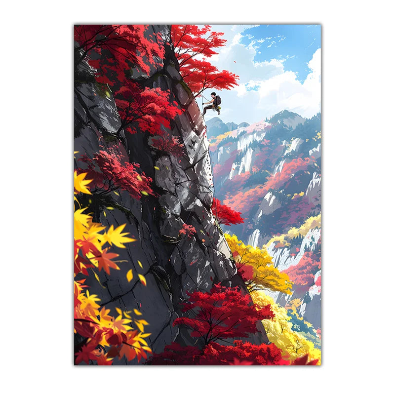 Mountain Landscape Canvas Wall Art | Modern Poster Print Canvas Wall Art Peaceful Pleasures Health and Wellness 01 20x25cm No Frame China Mainland