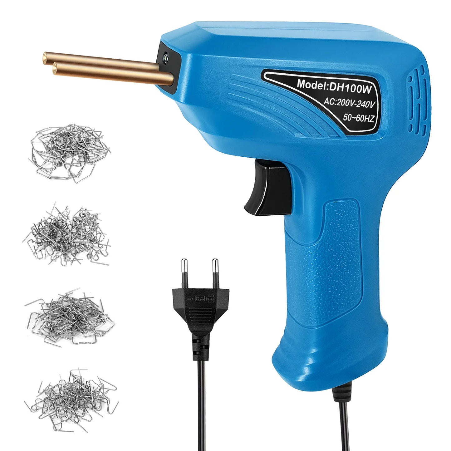 New Heat Gun Plastic Welding Machine Bumper Soldering Iron Staples Bumper Repair Car Tools Kit HOT Stapler Plastic Welder Peaceful Pleasures Health and Wellness EU Blue