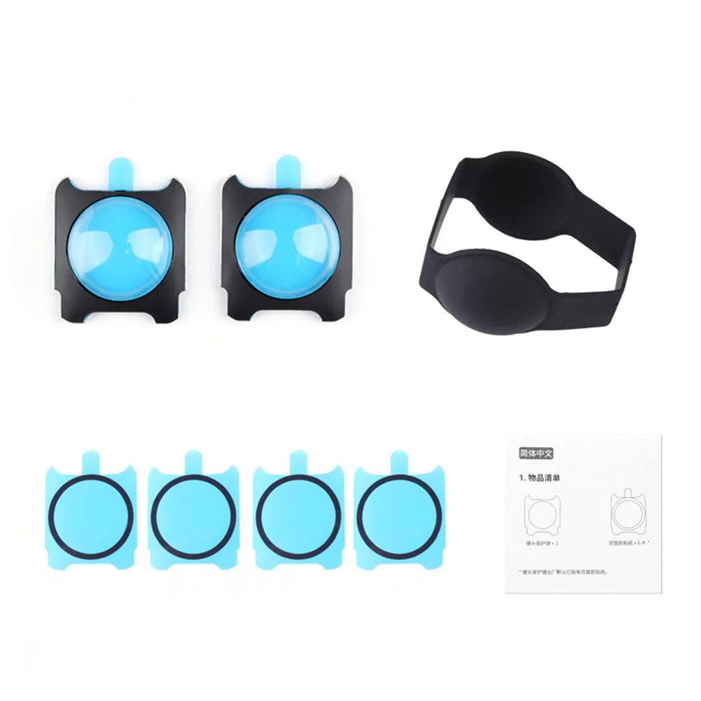 2pcs Protective Lens Cover Adhesive Panoramic Camera Protective Lens Cap Camera Protector for Insta360 Shadow Stone ONE RS/R Peaceful Pleasures Health and Wellness