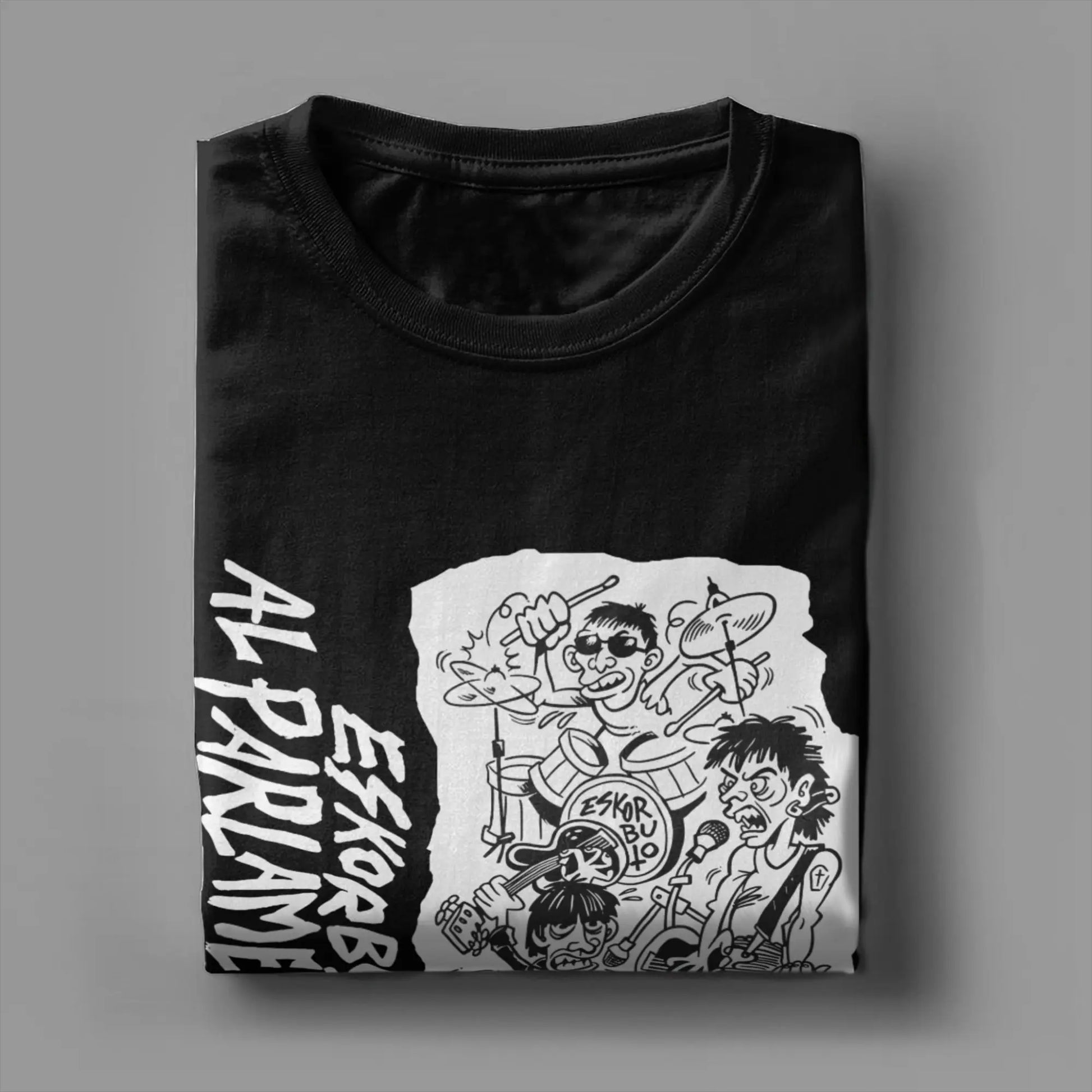 Creative Eskorbuto T-Shirt Men Crew Neck Pure Cotton T Shirts Singers Short Sleeve Tees Summer Clothing Peaceful Pleasures Health and Wellness